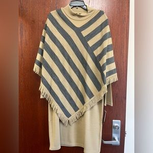 Two piece dress and shawl set